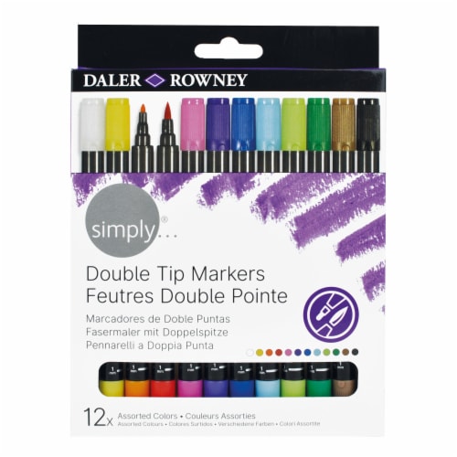 Daler - Rowney Simply Dual Tip Marker Set Perspective: front