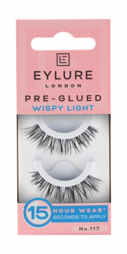 Eylure Pre-Glued Wispy Light 117 False Eyelashes Perspective: front