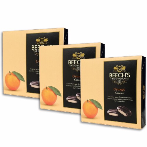 Beech's Fine Chocolates | Dark Chocolate Orange Creams | Vegan Friendly| 3 Pack 90g Each Perspective: front