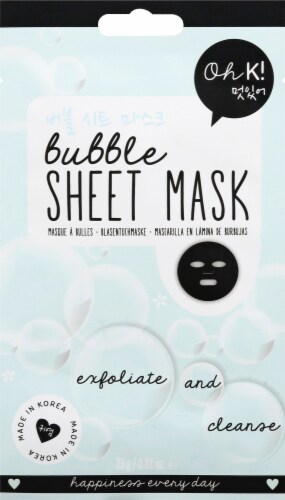 Oh K! Exfoliate and Cleanse Bubble Sheet Mask Perspective: front