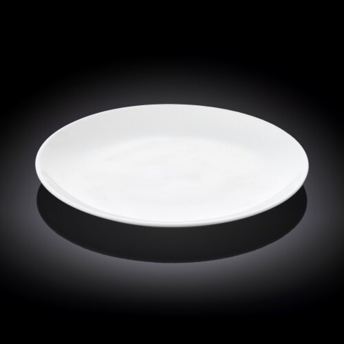 [ Set Of  6] Fine Porcelain Rolled Rim Dinner Plate 9  | 23 Cm WL-991014/A Perspective: front