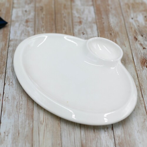 [ Set Of  6] Fine Porcelain Oval Platter 10  | 25.5 Cm WL-992629/A Perspective: front