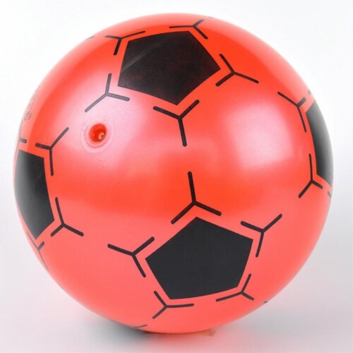 12 Inflatable Football Outdoo Indoor Beach Ball Summer Toy 22cm Party Bag Filler Perspective: front