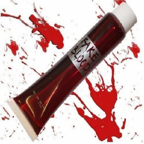 5 X Fake Blood Halloween Vampire Zombie Face Make Up Fancy Dress Theatrical Fun Perspective: front