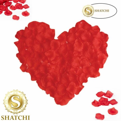 1000 Deep Red Quality Silk Rose Petals Confetti -Wedding anniversary ...