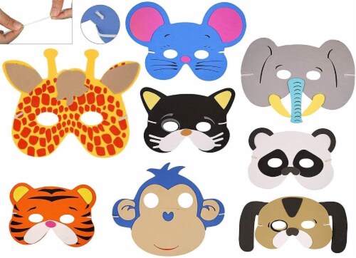 20 Animal Foam Face Masks Fancy Dress Costume Stocking Loot Party Bag  Fillers, 25 - Dillons Food Stores