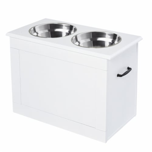 Raised Pet Bowls with Storage Function 2 Stainless Steel Dog Bowls Elevated  Base, 1 Unit - Kroger