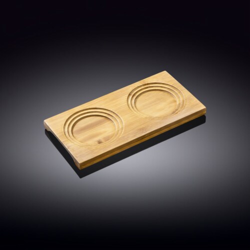 [ Set Of  10] Natural Bamboo Tray 7.75  X 4  | 20 X 10 Cm WL-771011/A Perspective: front