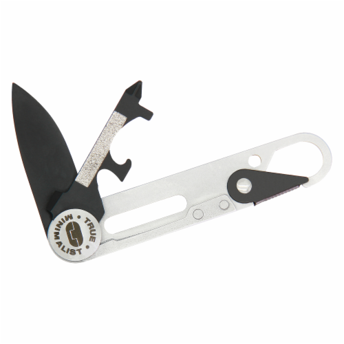 True Utility Minimalist Pocket Tool - Silver/Black Perspective: front