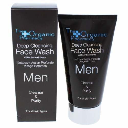 Men Deep Cleansing Face Wash by The Organic Pharmacy for Men - 2.5 oz Cleanser Perspective: front