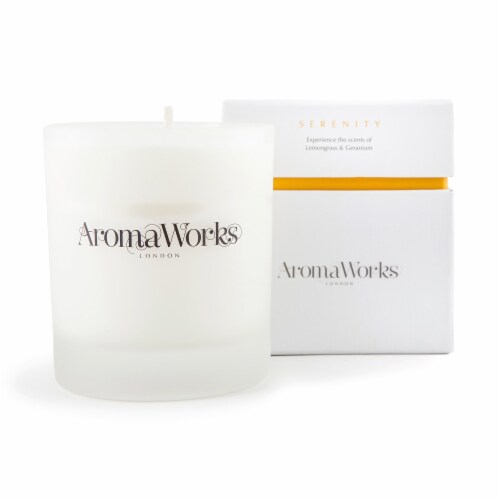 AromaWorks Serenity Medium Jar Candle Perspective: front