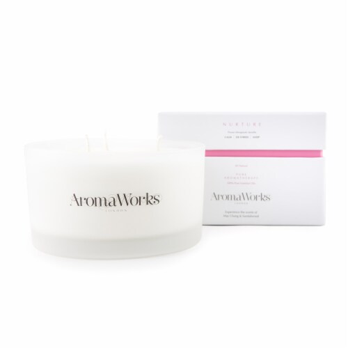 AromaWorks Nurture 3 Wick Candle Perspective: front