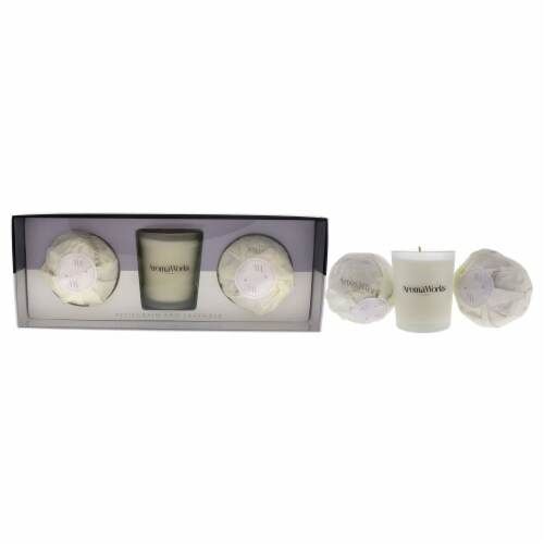 AromaWorks Petitgrain and Lavendar Light Candle Set Perspective: front