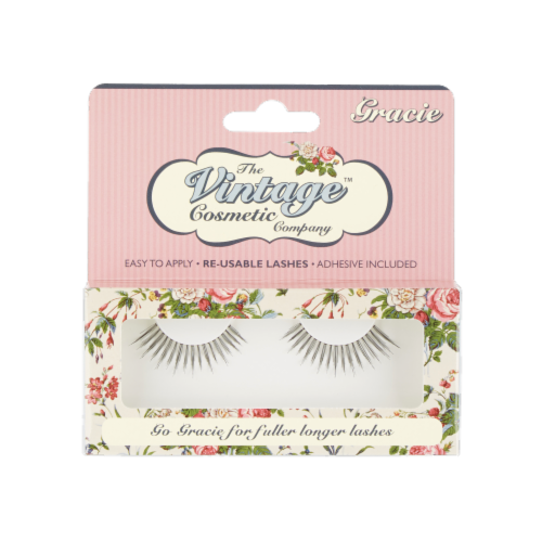 The Vintage Cosmetic Company Gracie False Strip Lashes Perspective: front