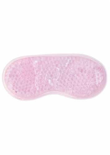 The Vintage® Cosmetic Company Gel Beaded Pink Eye Mask Perspective: front