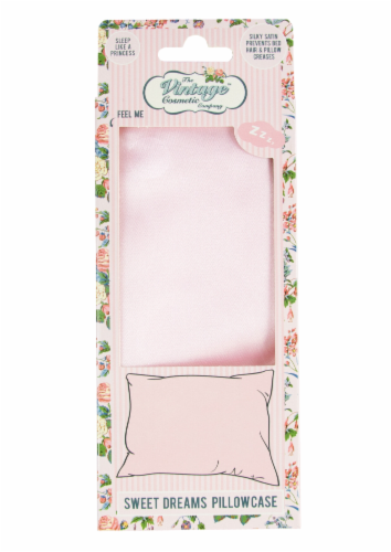 The Vintage Cosmetic Company Sweet Dreams Pillowcase - Pink Perspective: front