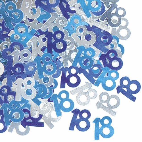 Shatchi 14g 18th Blue Happy Birthday Party Glitz Table Confetti Sprinkles Decorations Perspective: front