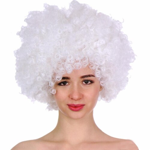 White afro wig costume wigs discount