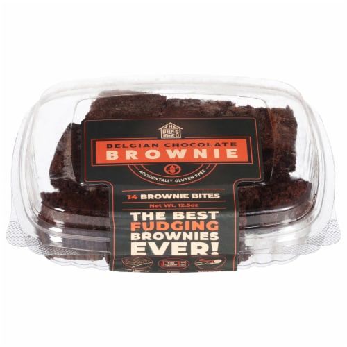 The Bake Shed Belgian Chocolate Brownie Bites Perspective: front