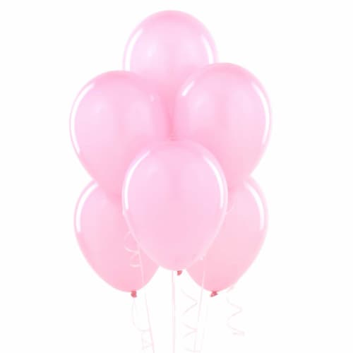 25 X 12  Latex High Quality Air/Helium Light Pink Ballons birthday Party Decor Plain Perspective: front