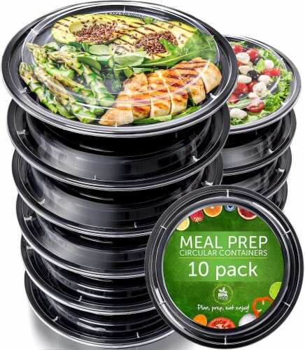 24 Food Storage Containers Meal Prep 3 Compartment Plate W/ Lids Reusable  30oz, 1 - Kroger