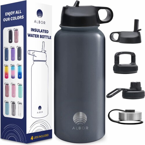 albor-triple-insulated-water-bottle-32-oz-stainless-steel-w-4-lids
