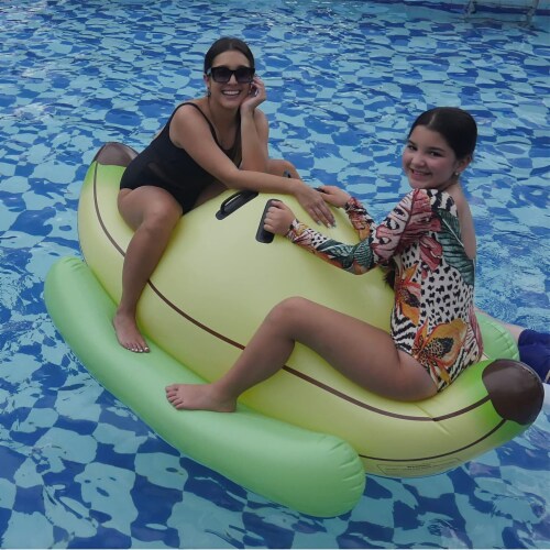 Giant Inflatable Ride On Banana Float Summer Fun for Kids on This Large Pool Floaty Seesaw 1 Food 4 Less