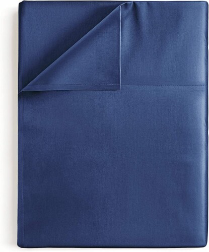 CGK Unlimited Single Flat Sheet/Top Sheet Microfiber - Twin - Navy Blue Perspective: front