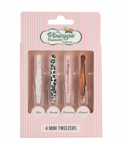 The Vintage Cosmetic Company Mini Tweezer Set Perspective: front