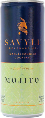 Savyll® Non-Alcoholic Mojito Flavored Sparkling Cocktail Perspective: front