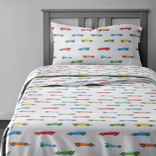 CGK Linens Kids 4 Piece Microfiber Sheet Set Queen Cars Queen Mariano s