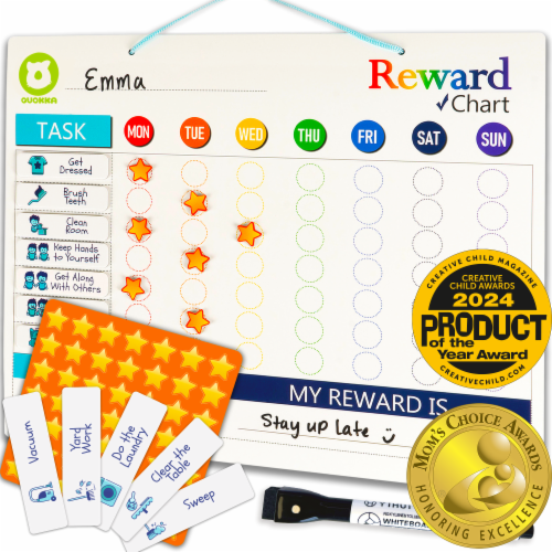 Quokka Magnetic Behavior Dry and Erase Reward Chore Chart for Kids at ...