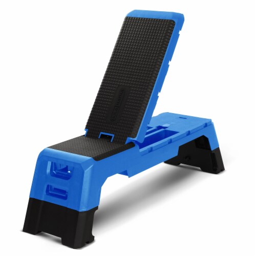 HolaHatha Multifunctional Fitness Aerobic Deck with Storage Compartment Blue 1 Piece Harris Teeter