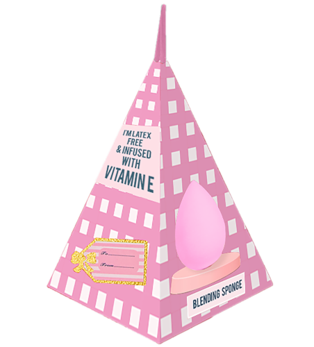The Vintage Cosmetic Company Blending Sponge Colourful Candy Stripe Perspective: front