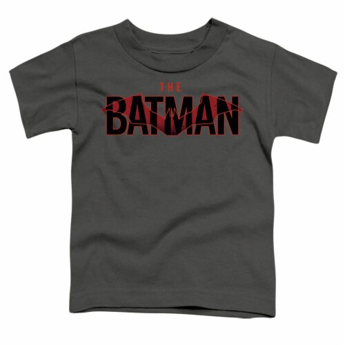 The Batman Logo With Red Bat Short Sleeve Toddler Tee / T-Shirt Perspective: front