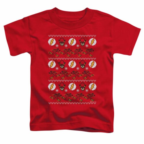 DC Comics Flash The Flash Ugly Christmas Sweater Short Sleeve Toddler Tee T Shirt 4 Years King Soopers