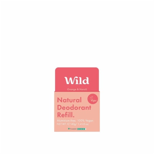 Wild Aluminum Free Orange & Neroli Scented Natural Deodorant Refill Perspective: front
