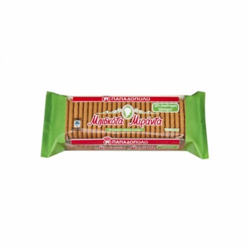 Papadopoulos Miranda Biscuits with 30% Less Sugar 250gr. Perspective: front