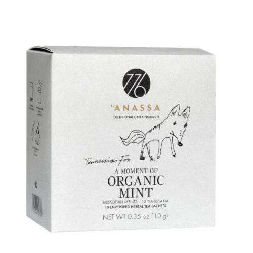 776 Deluxe Organic Mint Enveloped (10 Tea Bags) Perspective: front