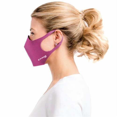 M-Brace V-111PB R Washable Face Mask Non Medical&#44; Pink Influencer 2 - 2 Piece Perspective: front