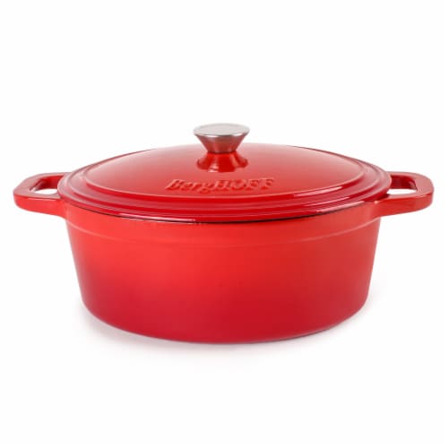 BergHOFF Neo Cast Iron Covered Casserole - Red Perspective: front