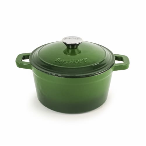 BergHOFF Neo Cast Iron Round Dutch Oven - Green Perspective: front