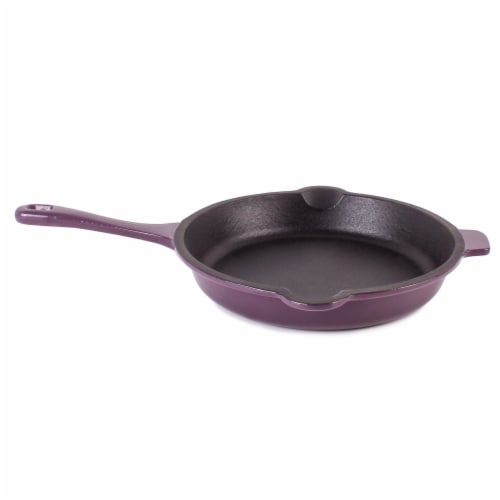 BergHOFF Neo Cast Iron Fry Pan - Purple Perspective: front