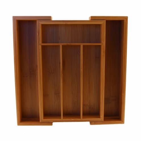 BergHOFF Cook & Co. Bamboo 6-Slot Expanding Flatware Organizer Perspective: front