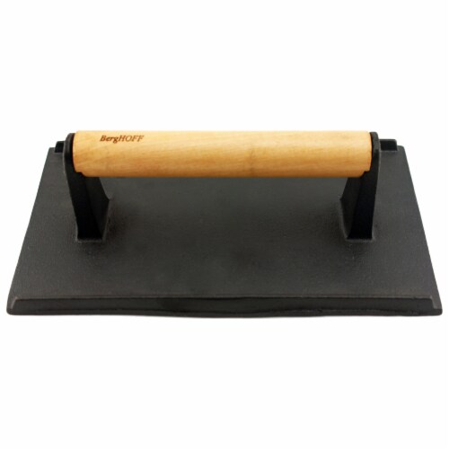 BergHOFF Cast Iron Bacon & Steak Press Perspective: front