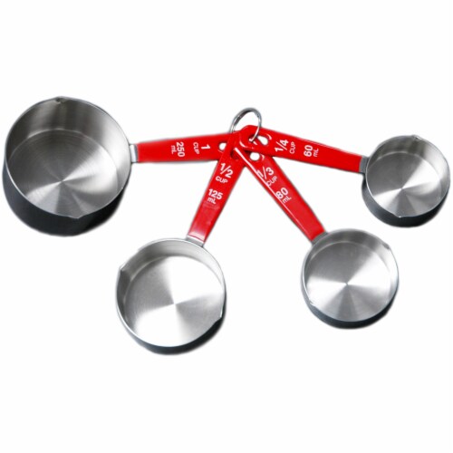 Chef Pomodoro Stainless Steel Measuring Cup Set, Nested and