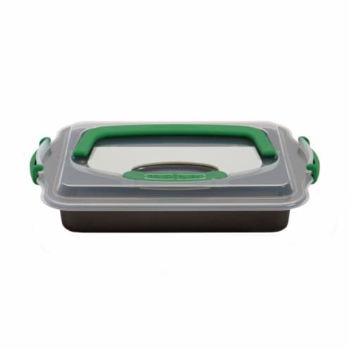 BergHOFF Perfect Slice Covered Cake Pan with Tool - Gray Perspective: front