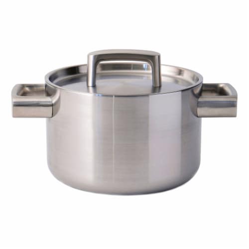 BergHOFF 7-Inch Stainless Steel Covered Casserole Dish - Silver Perspective: front