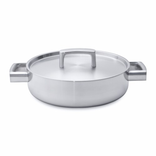 BergHOFF Stainless Steel 5-Ply Covered Deep Skillet Perspective: front