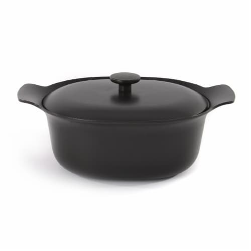 BergHOFF Ron Cast Iron 11-Inch Dutch Oven 5.5qt. with Lid, Black Perspective: front